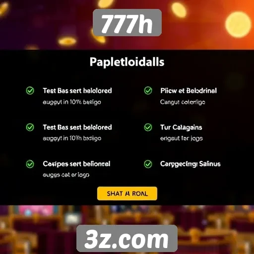 Métodos de pagamento disponíveis no 777h